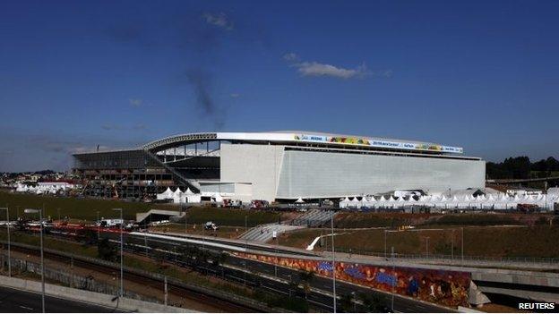 Arena de Sao Paulo Stadium, one of the venues for the 2014 World Cup on 3 June, 2014