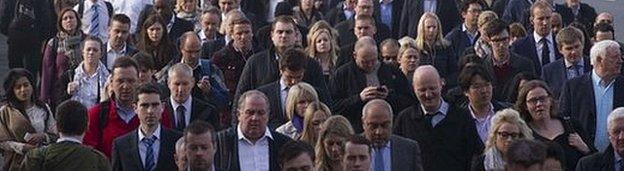 Commuters in London