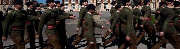 Cadet officers at Sandhurst in 2011