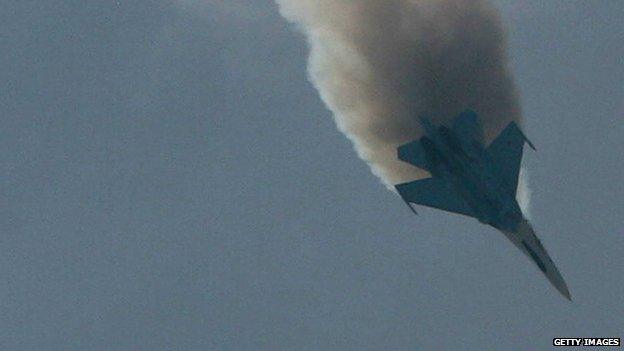 A Russian SU-27 Flanker appeared near Moscow, Russia, on 25 August 2007