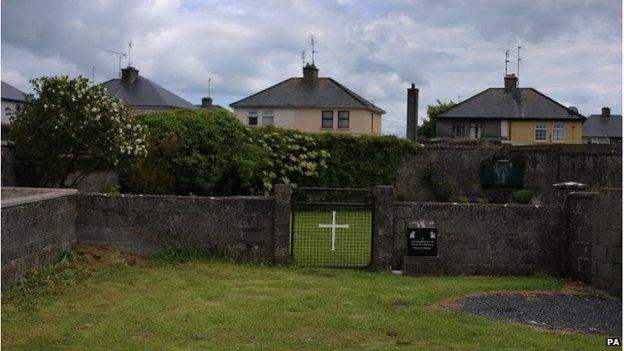 The site of a mass grave for children who died in the Tuam mother and baby home, Galway