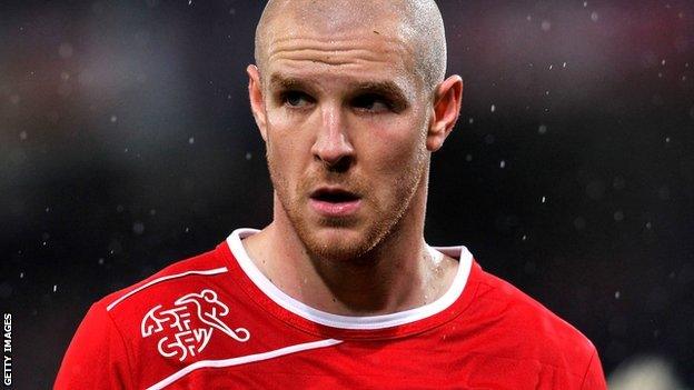 Philippe Senderos lining up for Switzerland