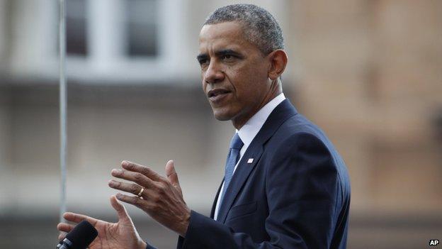 US President Barack Obama appeared in Warsaw, Poland, on 4 June 2014