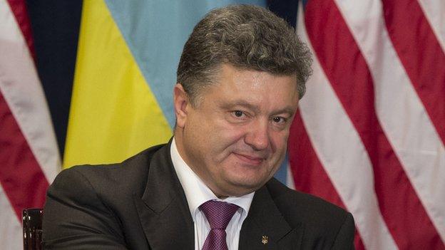 Ukrainian President-elect Petro Poroshenko in Poland on 4 June, 2014.