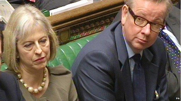 Theresa May and Michael Gove