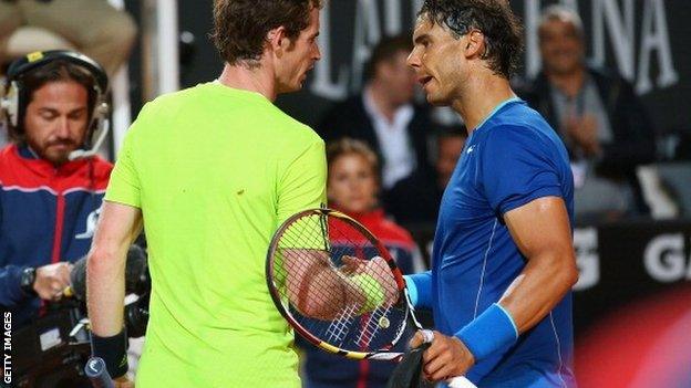 Andy Murray (left) with Rafael Nadal