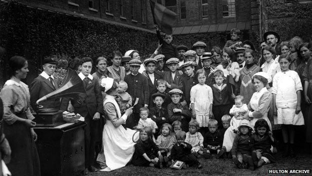 These Belgian refugees were at a workhouse in London in 1914