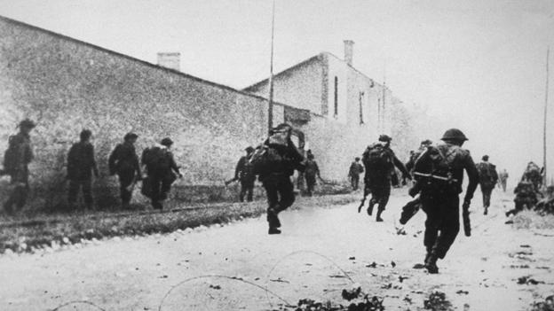 British commandos who landed in Normandy on 6th June set out to capture a Nazi gun site, which is protected by enemy snipers on June 6, 1944