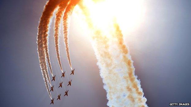 Red Arrows display