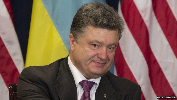 Ukrainian President-elect Petro Poroshenko in Poland on 4 June, 2014.