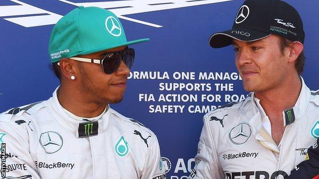 Lewis Hamilton and Nico Rosberg