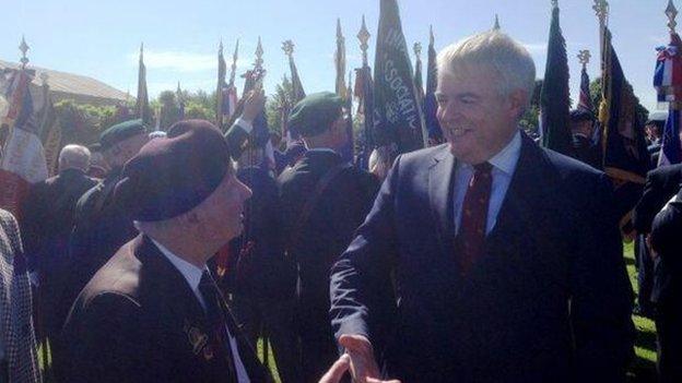 Carwyn Jones with veteran