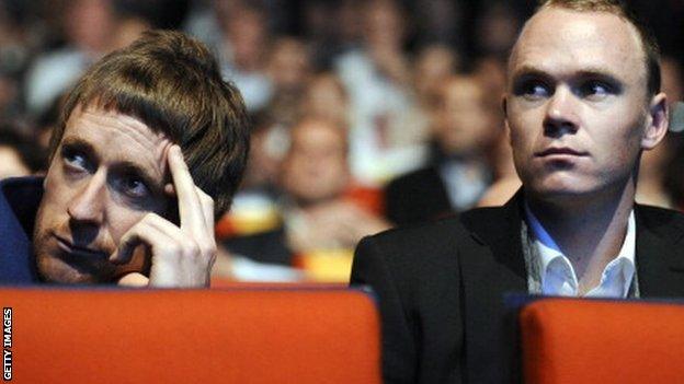 Sir Bradley Wiggins and Chris Froome