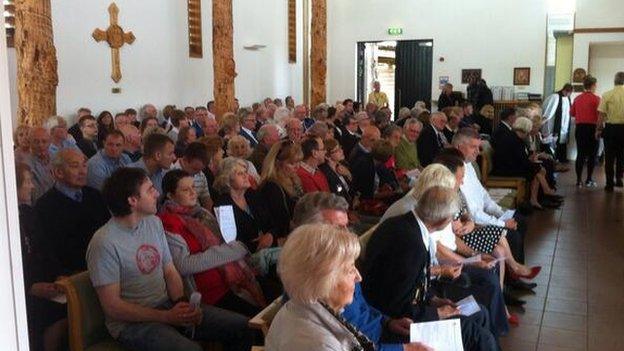 D-Day ceremony at chapel at National Memorial Arboretum