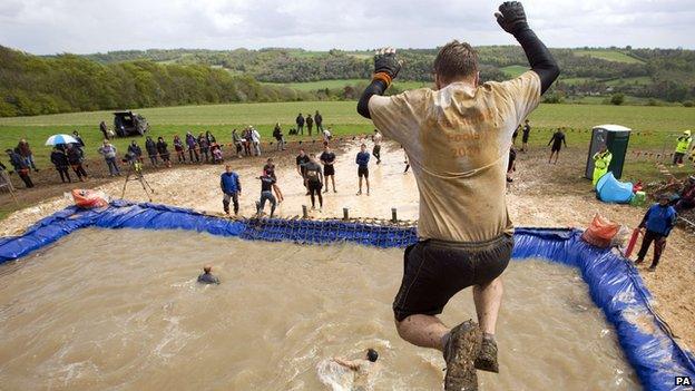 Participant in a Tough Mudder event