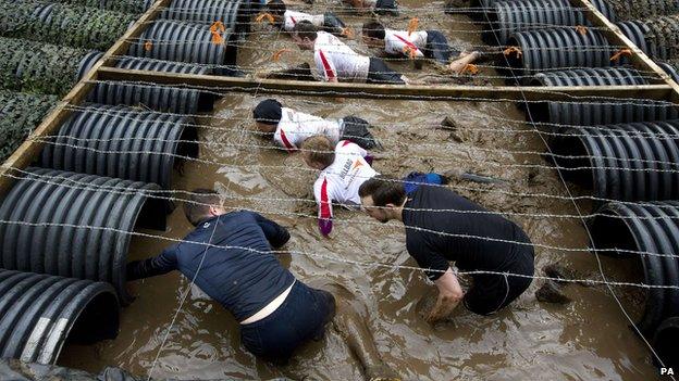 Participant in a Tough Mudder event