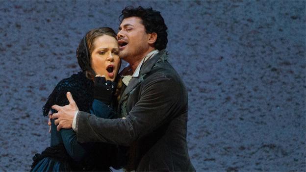 Vittorio Grigolo portrays Rodolfo with Kristine Opolais as Mimi in the Metropolitan Oper’s Live in HD broadcast of Puccini’s La Boheme, April 2014