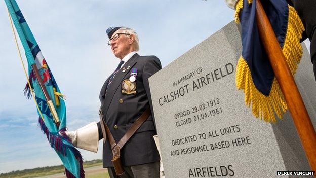 Monument at Calshot Airfield