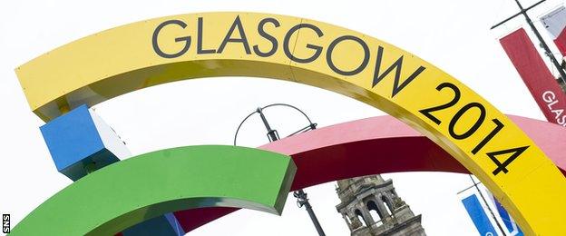 The Big G is unveiled in Glasgow's George Square as part of the 2014 Commonwealth Games