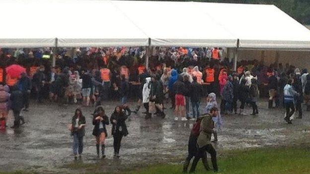 Wet conditions at Parklife