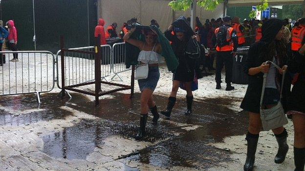 Water at entrance of Parklife