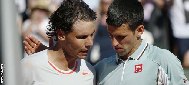 Rafael Nadal and Novak Djokovic