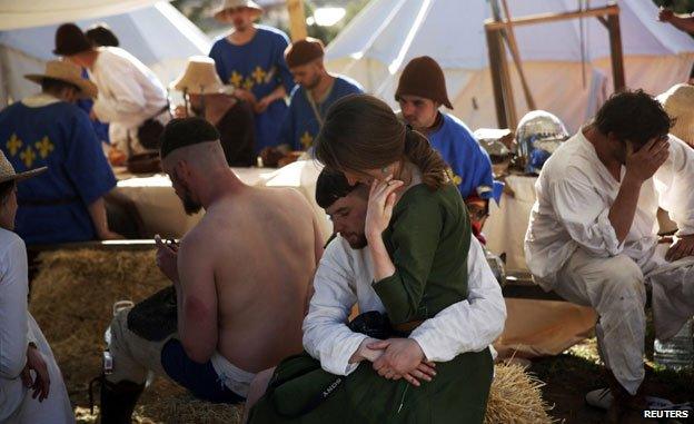French soldiers dressing