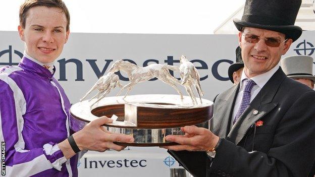 Aidan O'Brien with son Joseph