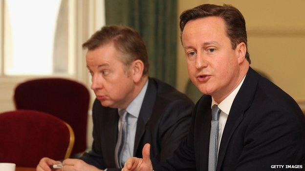 Michael Gove (left) and David Cameron