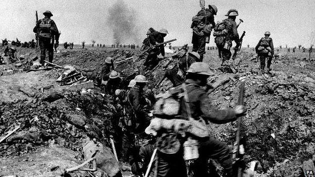 British soldiers in World War One