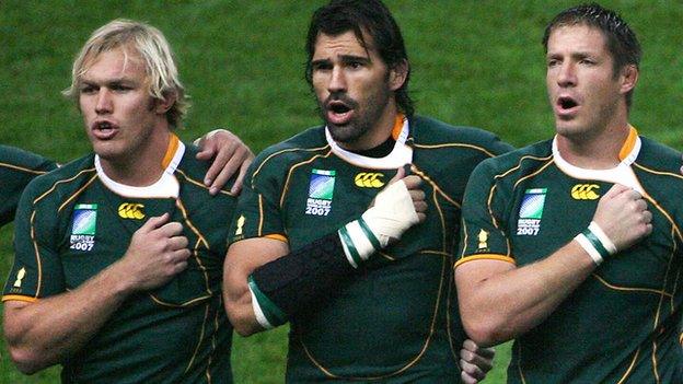 Schalk Burger, Victor Matfield and Bakkies Botha