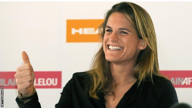 Tennis coach Amelie Mauresmo