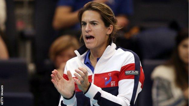 Tennis coach Amelie Mauresmo