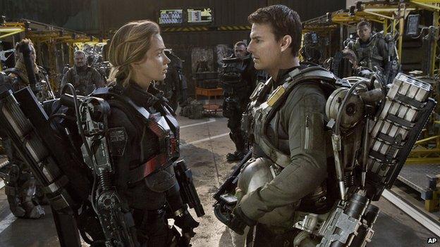 Emily Blunt and Tom Cruise in Edge of Tomorrow