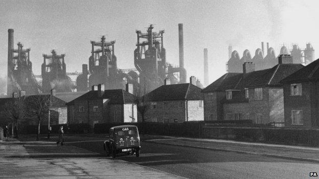 Corby steelworks in 1950