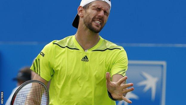 Austria's Jurgen Melzer, who lost to Dan Evans, reached a career-high ranking of eighth in April 2011.