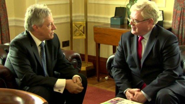 Peter Robinson and Eamon Gilmore