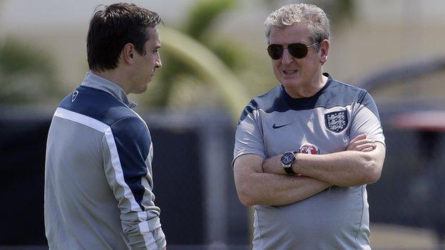 Gary Neville and Roy Hodgson