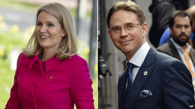 Danish PM Helle Thorning-Schmidt and Finnish PM Jyrki Katainen (composite image)