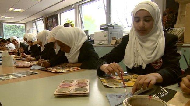 Pupils at Park View School