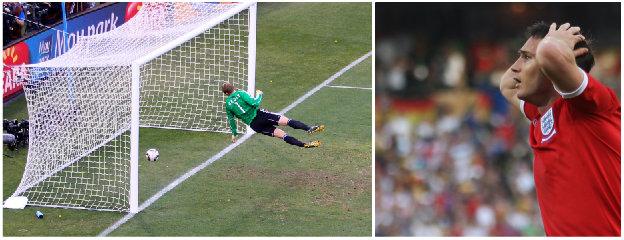 Frank Lampard scores a 'ghost goal' which led to the introduction of goal-line technology