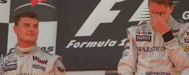 David Coultard and team-mate Mika Hakkinen had a pre-race agreement