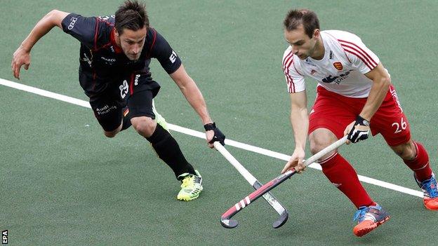 England's Nick Catlin against Belgium in the World Cup