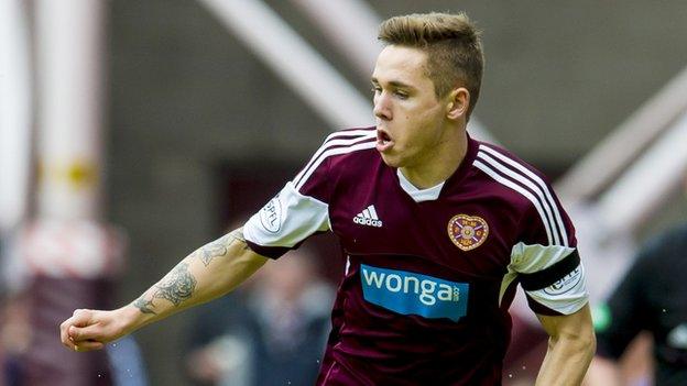 Hearts winger Sam Nicholson