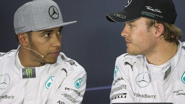 Lewis Hamilton and Nico Rosberg