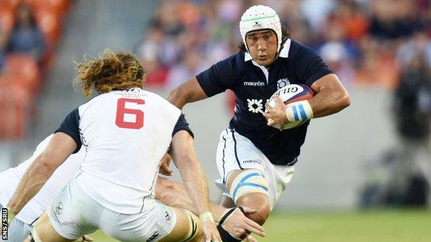 Blair Cowan in action against USA