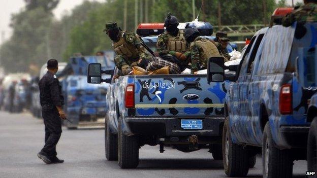 Iraq security forces move towards Mosul on 8 June 2014