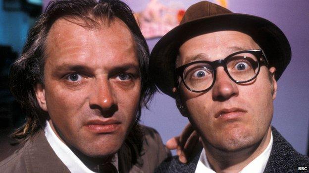 Rik Mayall and Adrian Edmonson in Bottom