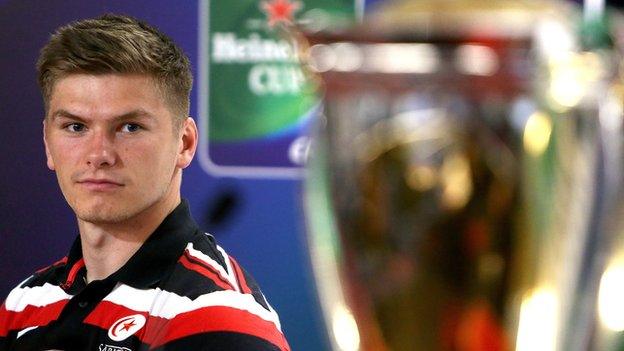 Owen Farrell looks at the European Cup