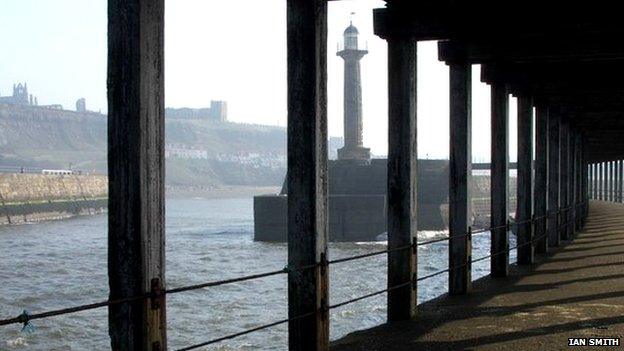 Underneath Whitby pier